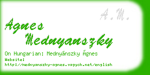 agnes mednyanszky business card